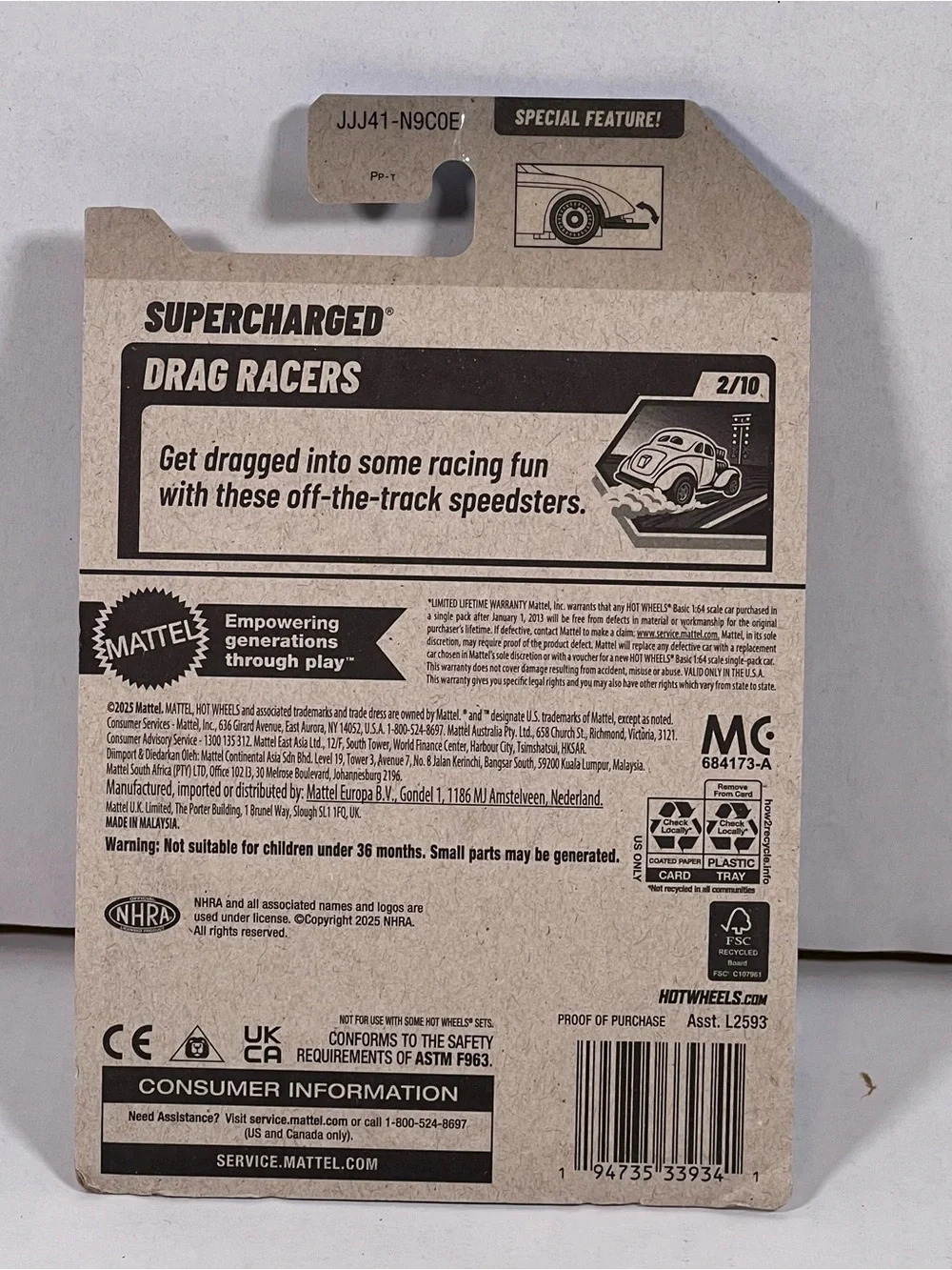 NHRA Supercharged Drag Racer - Red
